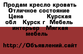 Продам кресло-кровать! Отличное состояние › Цена ­ 5 000 - Курская обл., Курск г. Мебель, интерьер » Мягкая мебель   